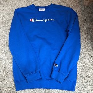 blue champion crewneck